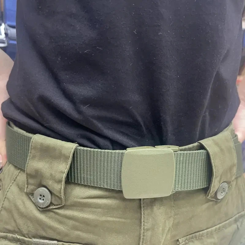 StealthStrap Airport-Ready Tactical Nylon Belt – Ultra-Light, Metal-Free, Adjustable Outdoor Waist Belt for Men & Women (1.5" Wide)