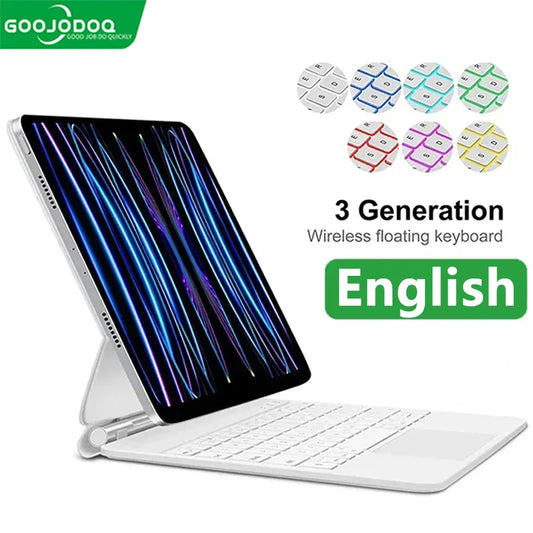 GOOJODOQ Magic Keyboard for iPad Pro 11 2024  Air 4 Air 5 Air 6 for iPad 12.9 10th Generation 6th 5th 4th 3rd Gen Cover Case