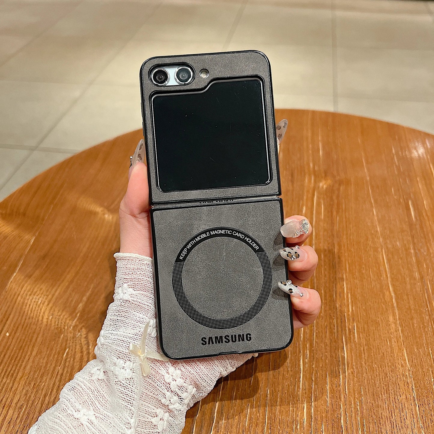 Magsafe Case Samsung Z Flip 7 6 5 4 Matte PU Leather Samsung Galaxy Z Fold 7 6 5 4 Magnetic Flip 5 Skin Feel Flip 3 Luxury Cover