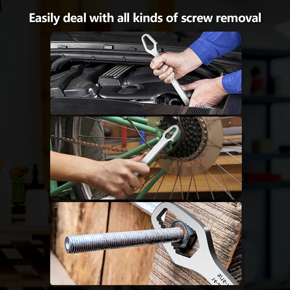 QuickFix TwinTorque Wrench – Double-Headed Self-Tightening Spanner for 8–22mm | Chrome Vanadium Beast Mode Tool! - THOOBO!