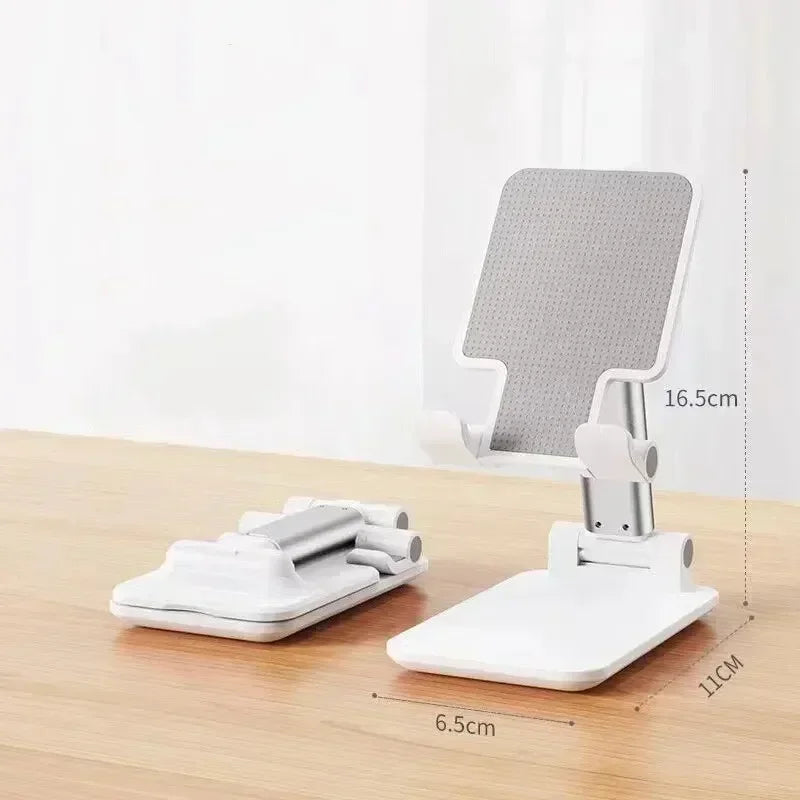 Folding Phone Holder Tablet Lazy Bracket Height Adjustable Desktop Live Streaming Stand for iPhone 12-16 Pro Max Samsung Xiaomi