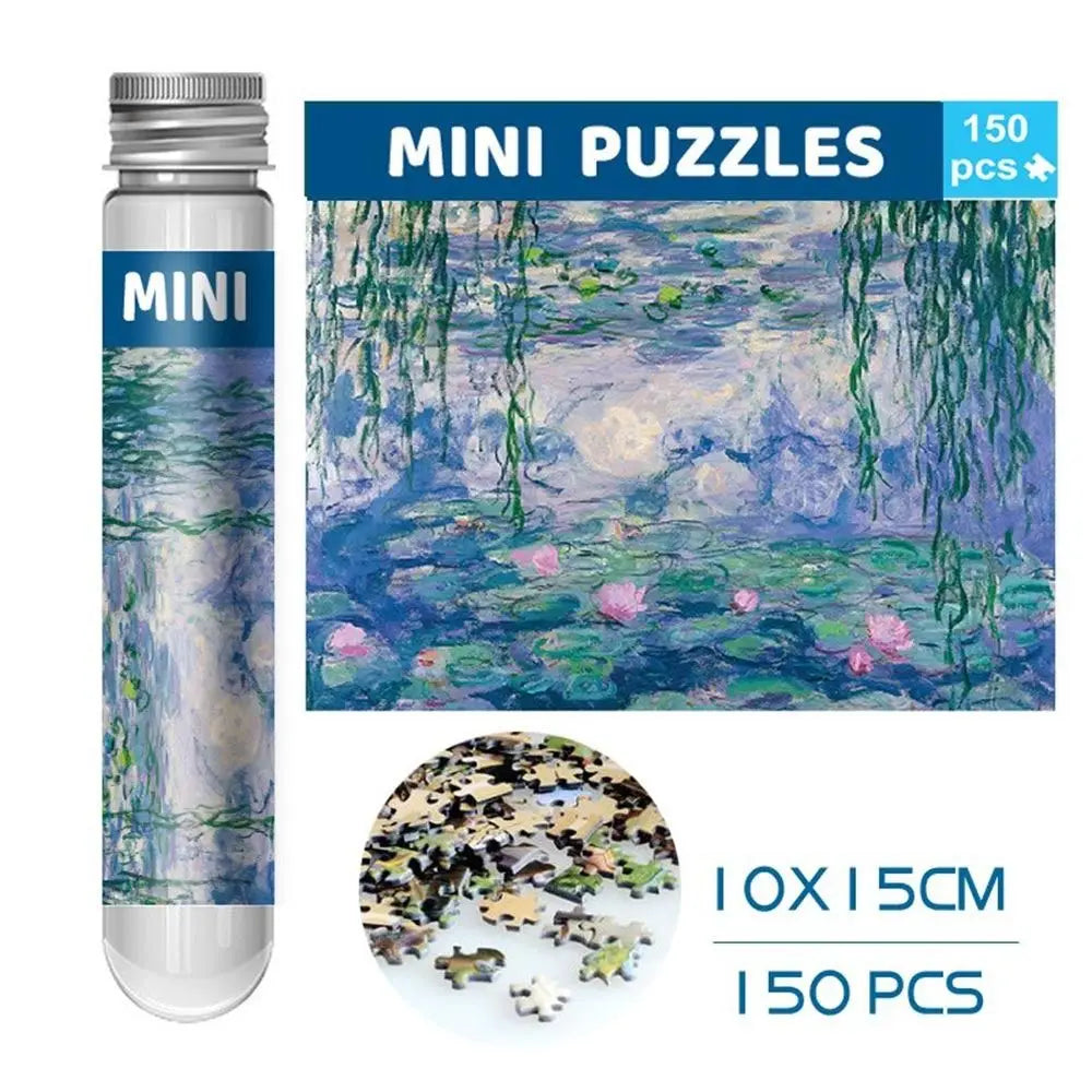 150PCS Oil Painting Jigsaw Puzzles – Mini Test Tube Educational Toy