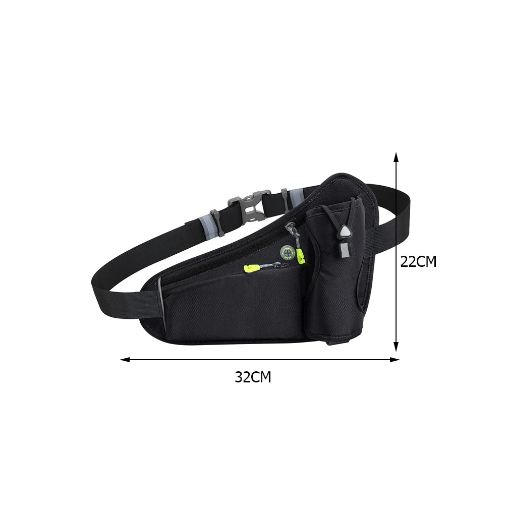 NightSprint HydratePro — Reflective Running Waist Belt With Bottle Holster & Phone Pocket 🏃‍♂️💧