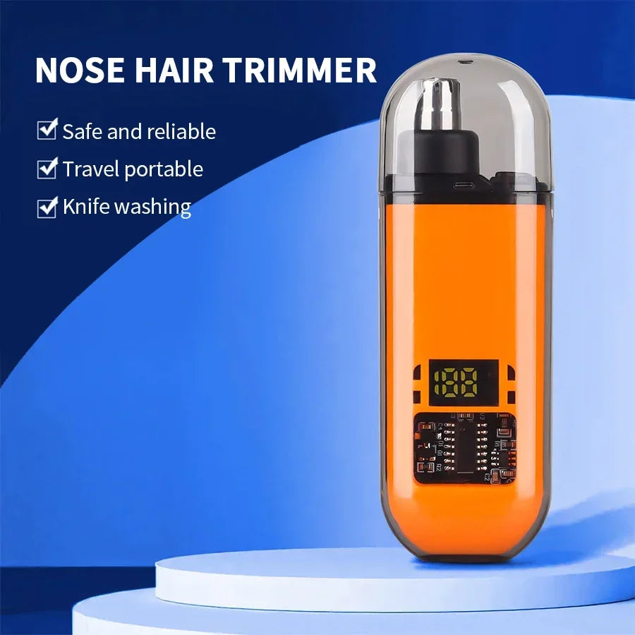Heinast SwiftTrim 2-in-1 — Electric Ear & Nose Hair Trimmer, Painless Rotary, 2-Hour Quick Charge