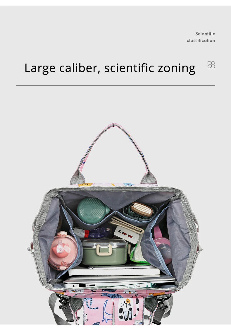 JoyTrail Mommy Backpack — Lightweight Printed Nylon Maternity & Baby Travel Bag with Large Capacity