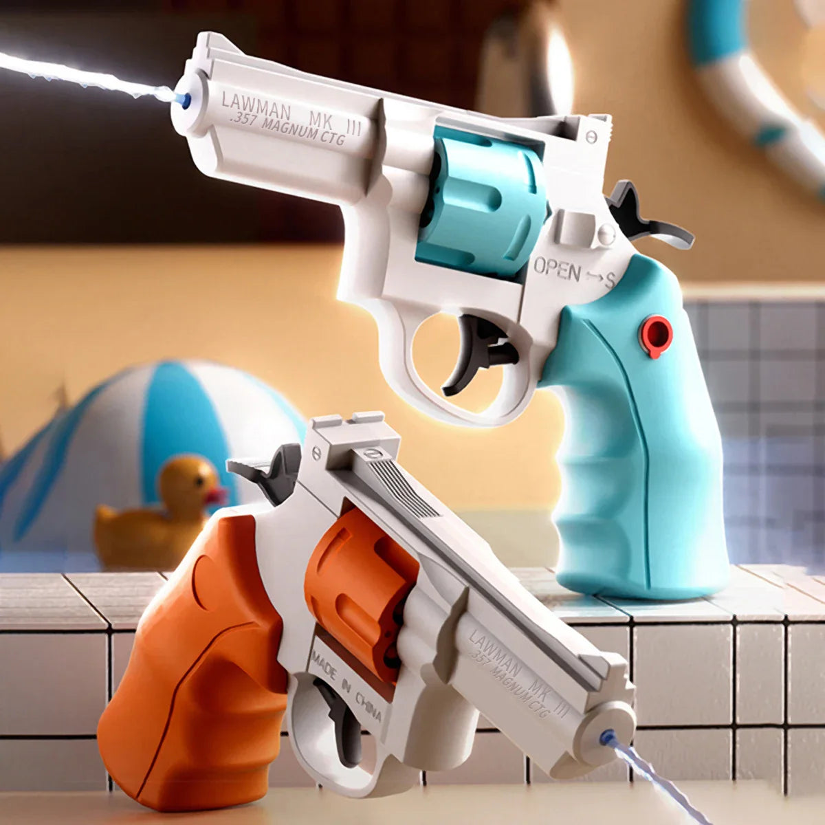 Revolver Water Gun Toy – Summer Beach Pool Sheriff Pistol for Kids