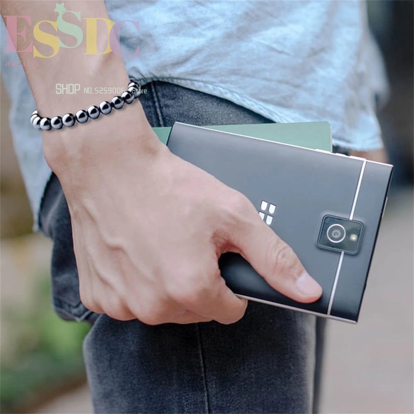 Tiger Eye & Hematite Energy Bracelet – Magnetic Healing Beads for Strength, Balance & Happy Vibes ✨