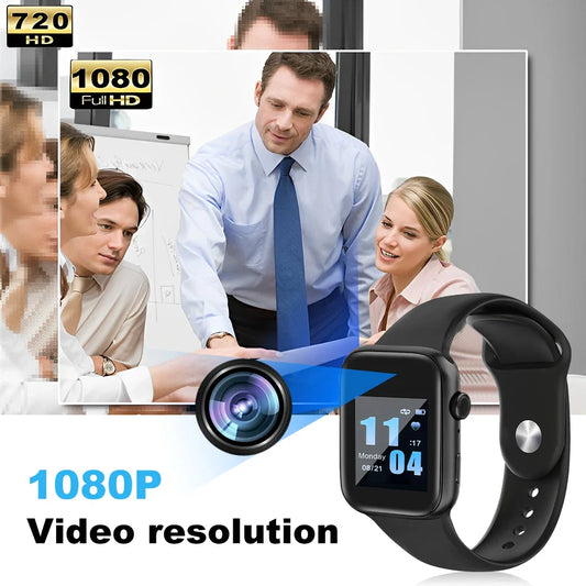 16-256GB Smart Watch 1080P Mini Camera Audio Video Recorder Intelligent High-definition Video Noise Reduce Recording Smart Watch