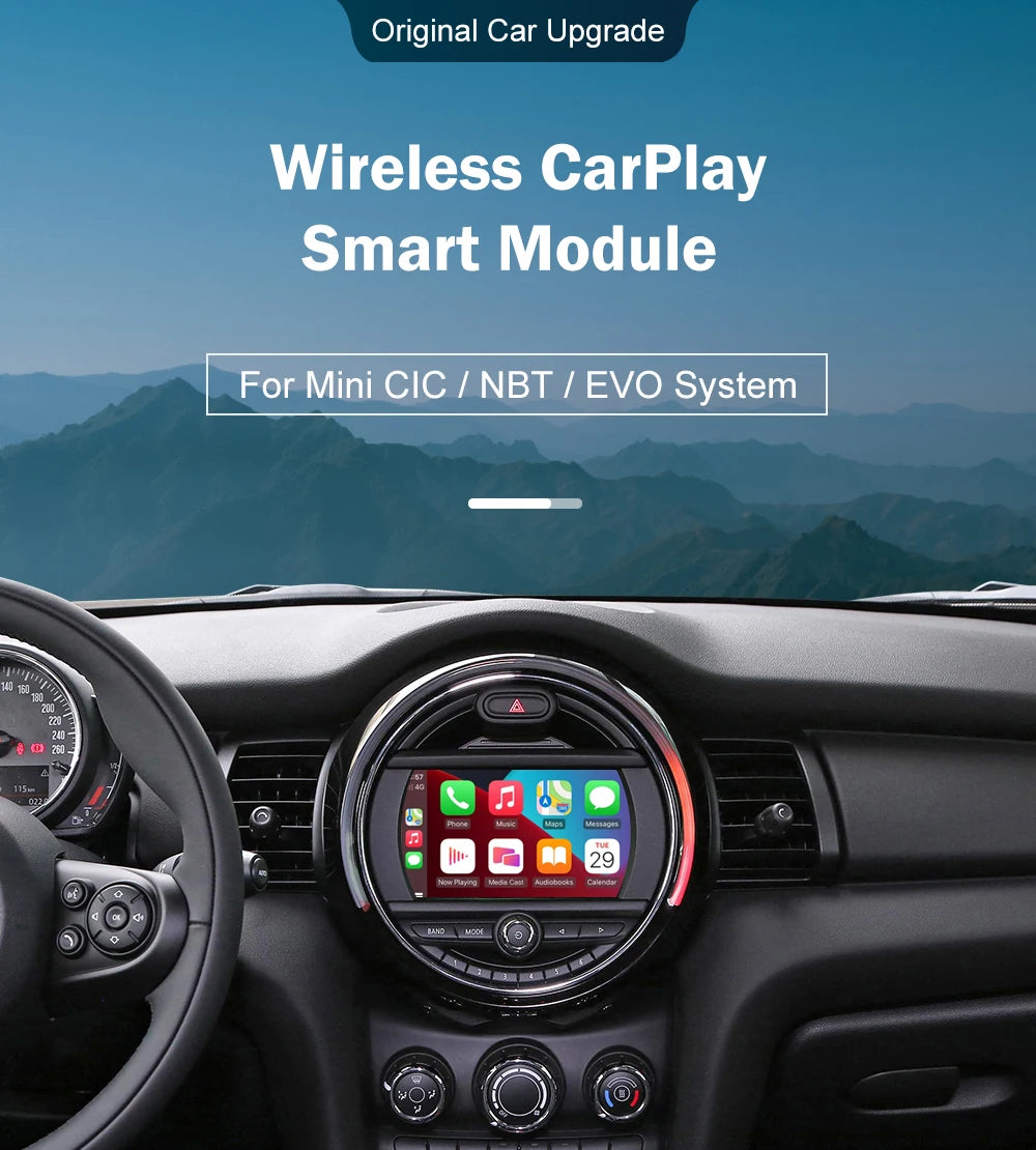 MiniJoy Wireless CarPlay System – Plug-In Happiness for Your MINI Cooper Adventure