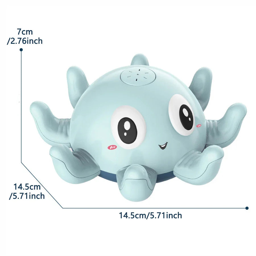 Electric Octopus Whale Baby Bath Toy with LED & Water Spray