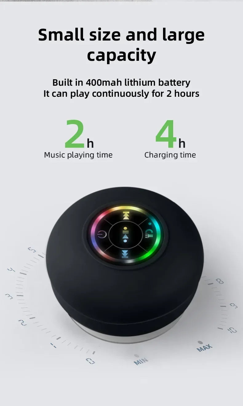 Splash & Jam – Waterproof Wireless Bluetooth Speaker with Suction Power & Big Sound Vibes