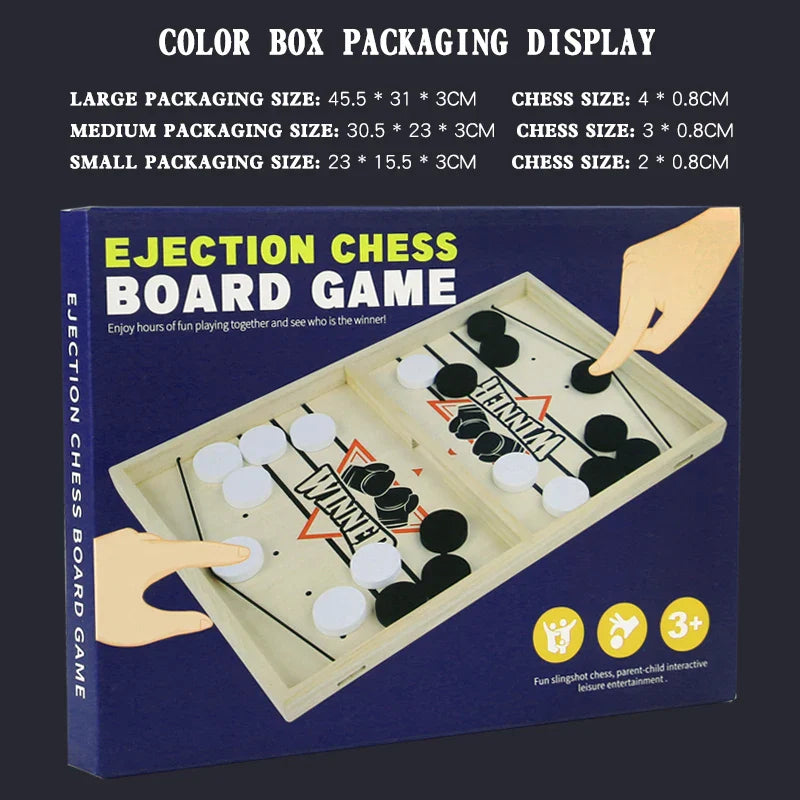 Wooden Bouncing Chess Tabletop Game – Parent-Child Interactive Toy