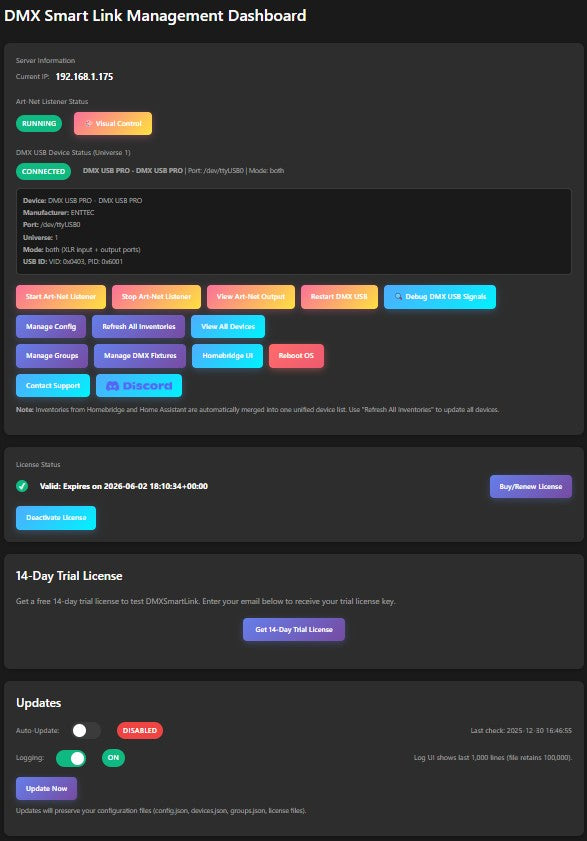 DMX Smart Link Software