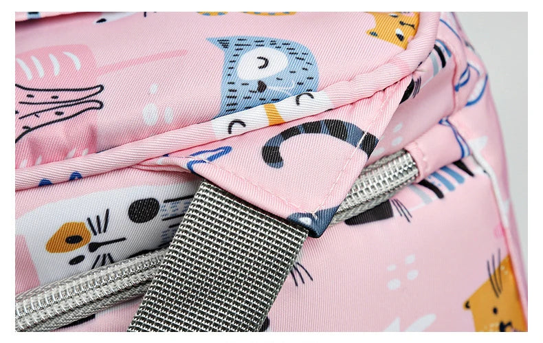 JoyTrail Mommy Backpack — Lightweight Printed Nylon Maternity & Baby Travel Bag with Large Capacity