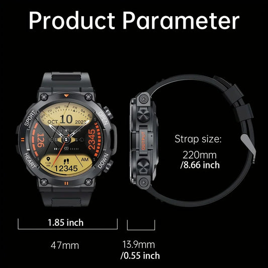 K56Pro Smart Watch for Men Heart Rate Blood Bluetooth Sport 400mAh Long Standby 1.39 Inch 360*360 HD Screen Outdoors Smartwatch