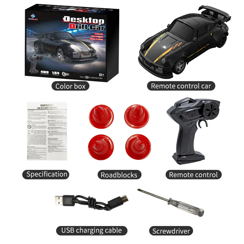 2025 KF20 1:64 Drift RC Car 4-Wheel Remote Control Racing Toy