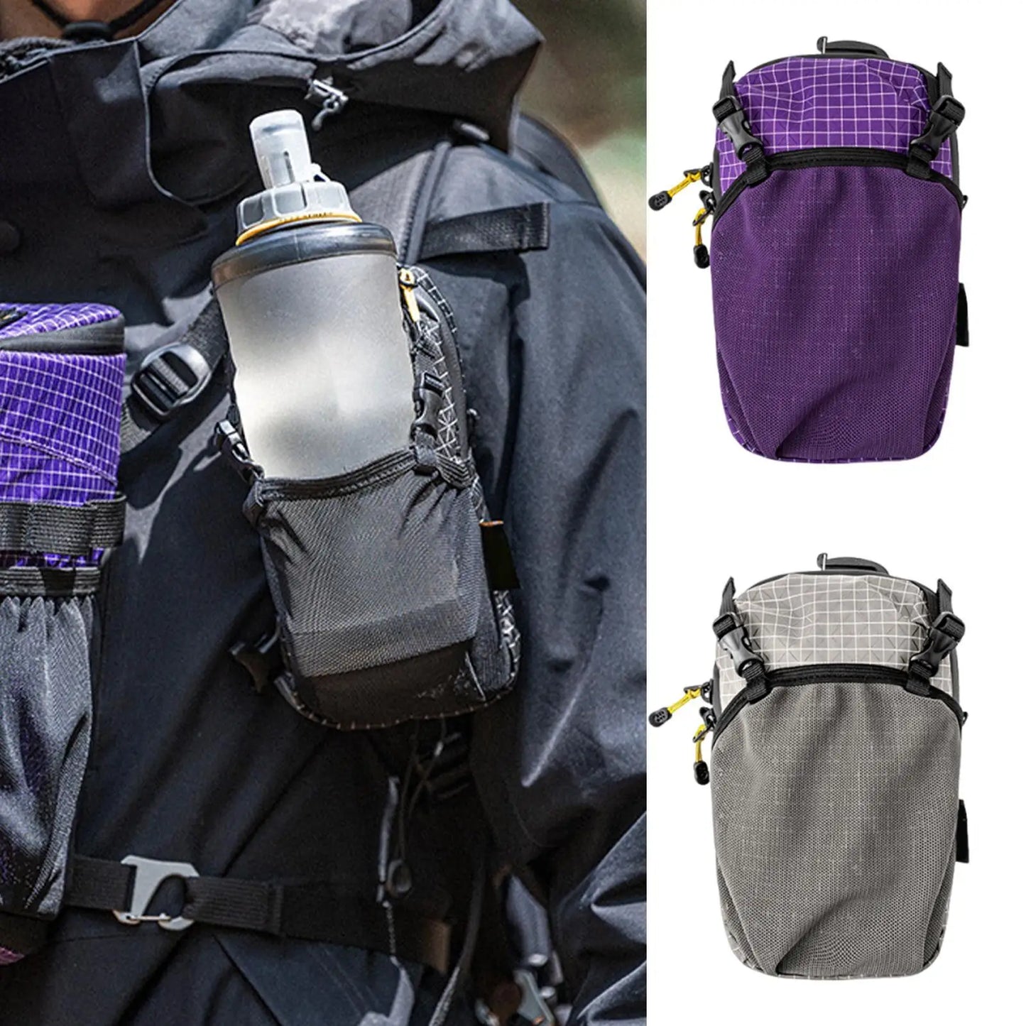 HydroGo Adventure Sling — Shatterproof Water Bottle & Phone Holder With Strap for Travel, Gym & Outdoor Sports