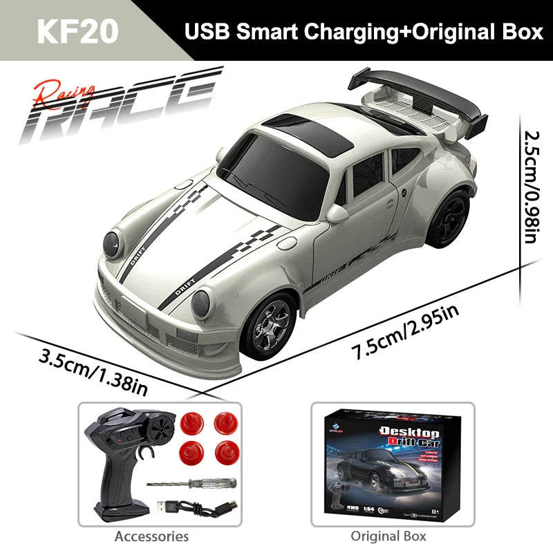 1/64 High-Speed Drift RC Car 4WD Mini Remote Control Racing Toy