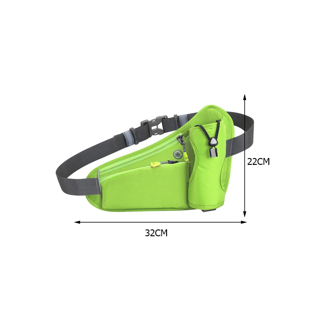 NightSprint HydratePro — Reflective Running Waist Belt With Bottle Holster & Phone Pocket 🏃‍♂️💧