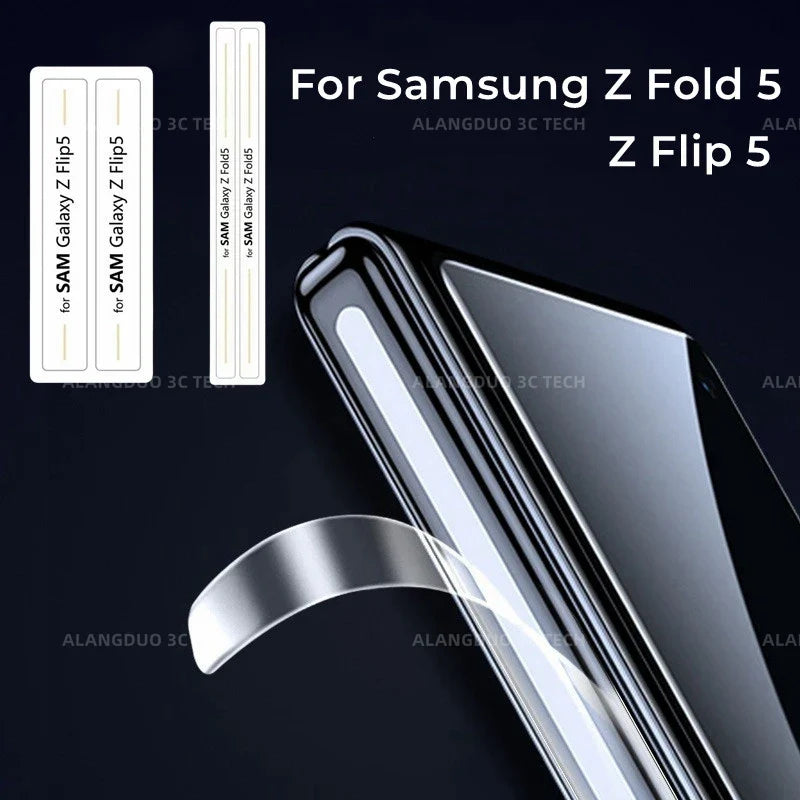Middle Hinge Hydrogel Film For Samsung Galaxy Z Fold 7 6 5 Flip5 4 3 Anti-Scratch Screen Protector Sticker Border z fold5 film