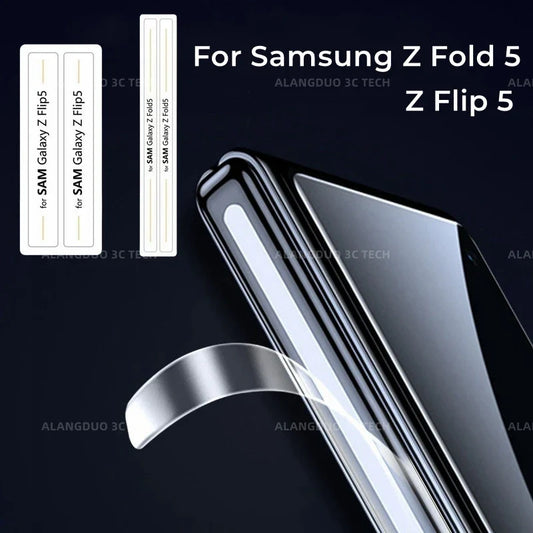 Middle Hinge Hydrogel Film For Samsung Galaxy Z Fold 7 6 5 Flip5 4 3 Anti-Scratch Screen Protector Sticker Border z fold5 film