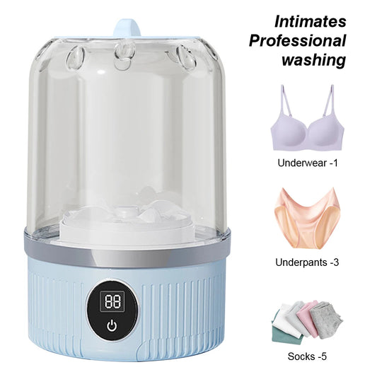 BubbleBliss Underwear Washer – Cordless Mini Laundry Cup for Travel, Dorm & Tiny Spaces