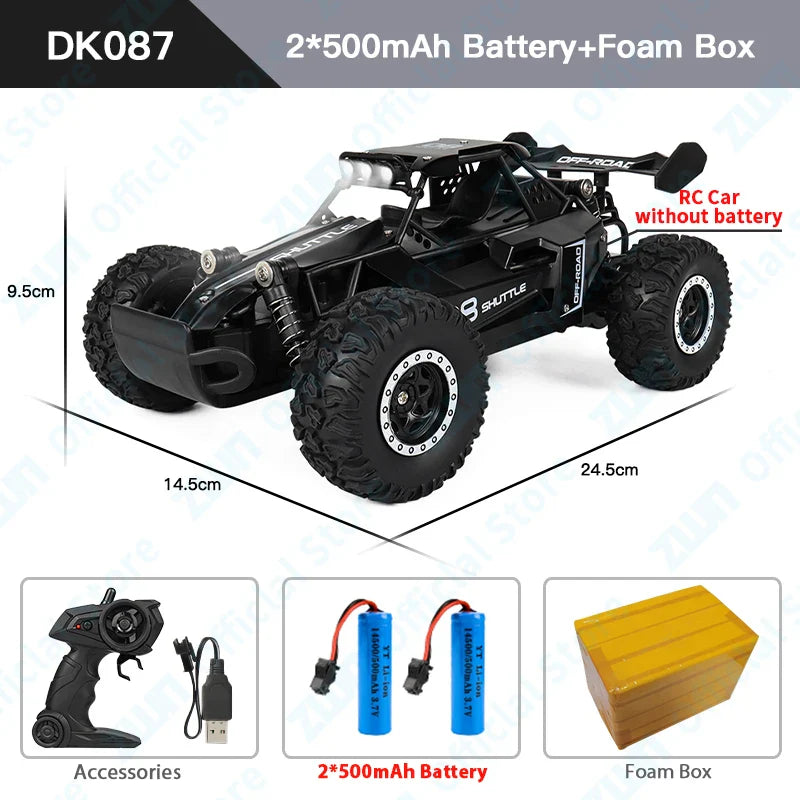 ZWN 1:16/1:20 RC Car 2WD Off-Road Remote Control Car with LED Light