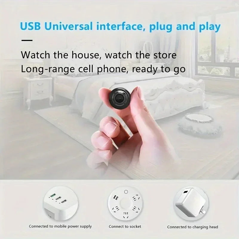 AEHOME 1080P Mini WiFi HD Security Camera With Night Vision & Real-Time Peace of Mind