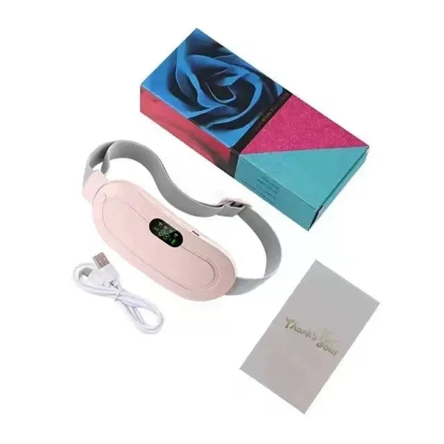Flo Fighter – Warm Belly Waist Belt for Cramps, Uterus Massage & Cozy Comfort (Rechargeable, Vibration + Heat)