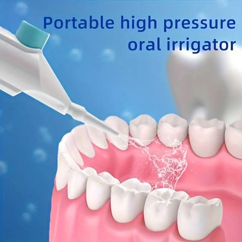 Household High Pressure Oral Irrigator Portable Teeth Clean Water Dental Floss Manual High Pressure Water Toothpick - THOOBO!