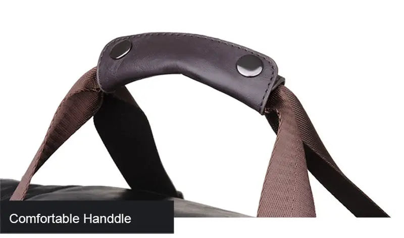 ApexMode Luxe — Men’s PU Leather Gym & Travel Duffle Bag With Shoulder Strap