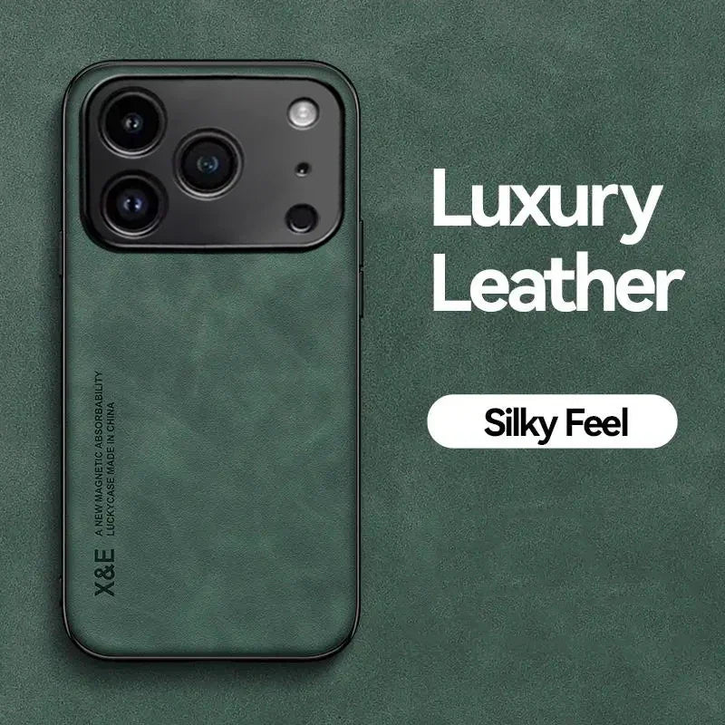 Luxury Leather Phone Case For iPhone 17 16 15 14 11 13 12 Pro Max 17 Air 16e 13 Mini Shockproof Cover For iPhone 15 14 16 Plus