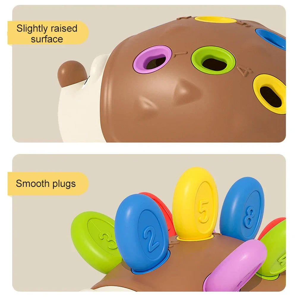 Hedgehog Montessori Toy for Toddlers – Fine Motor & Counting Skills