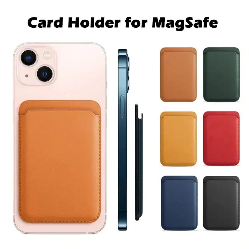 Magnetic Leather Wallet Card Holder Macsafe Phone Stand for Magsafe IPhone 15 14 13 Pro Max Mac Safe Support Telephone Bracket - THOOBO!