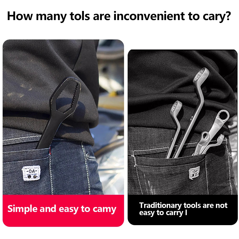 QuickFix TwinTorque Wrench – Double-Headed Self-Tightening Spanner for 8–22mm | Chrome Vanadium Beast Mode Tool! - THOOBO!