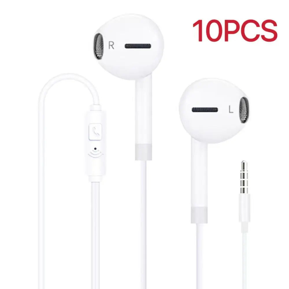 1/5/10PCS 3.5mm Universal Wired Headphones Comfortable stereo wired headphones For mobile phones, computers and more.