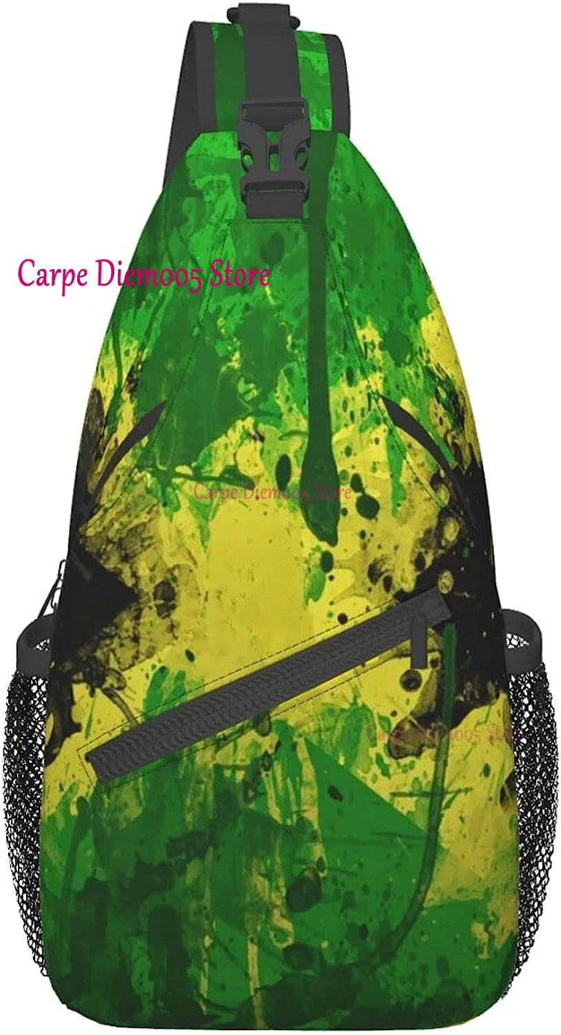 One Love Carry — Jamaica Flag Crossbody Sling Backpack For Everyday Vibes