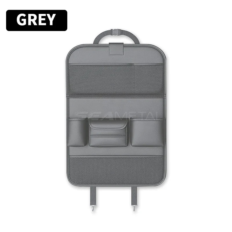 SEAMETAL Car Seat Back Organizer Auto Back Seat Storage Bag with Foldable Table Tray Tablet Holder Tissue Box Car Accessories