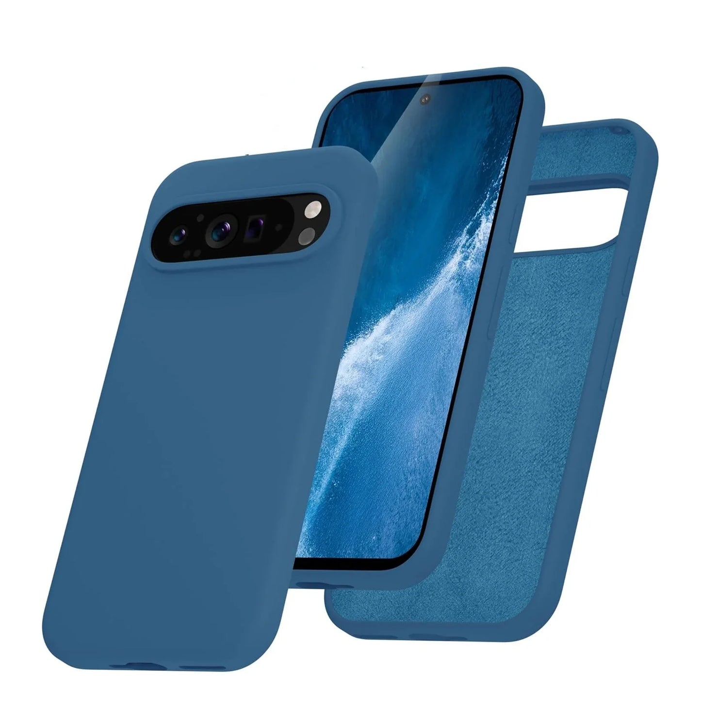 Fashion Liquid Silicone Case for Google Pixel 9 Pro XL 8A 7A 6A 5A Soft Skin Feeling TPU Cover for Google 9A 6 7 8 9 Pro 8Pro