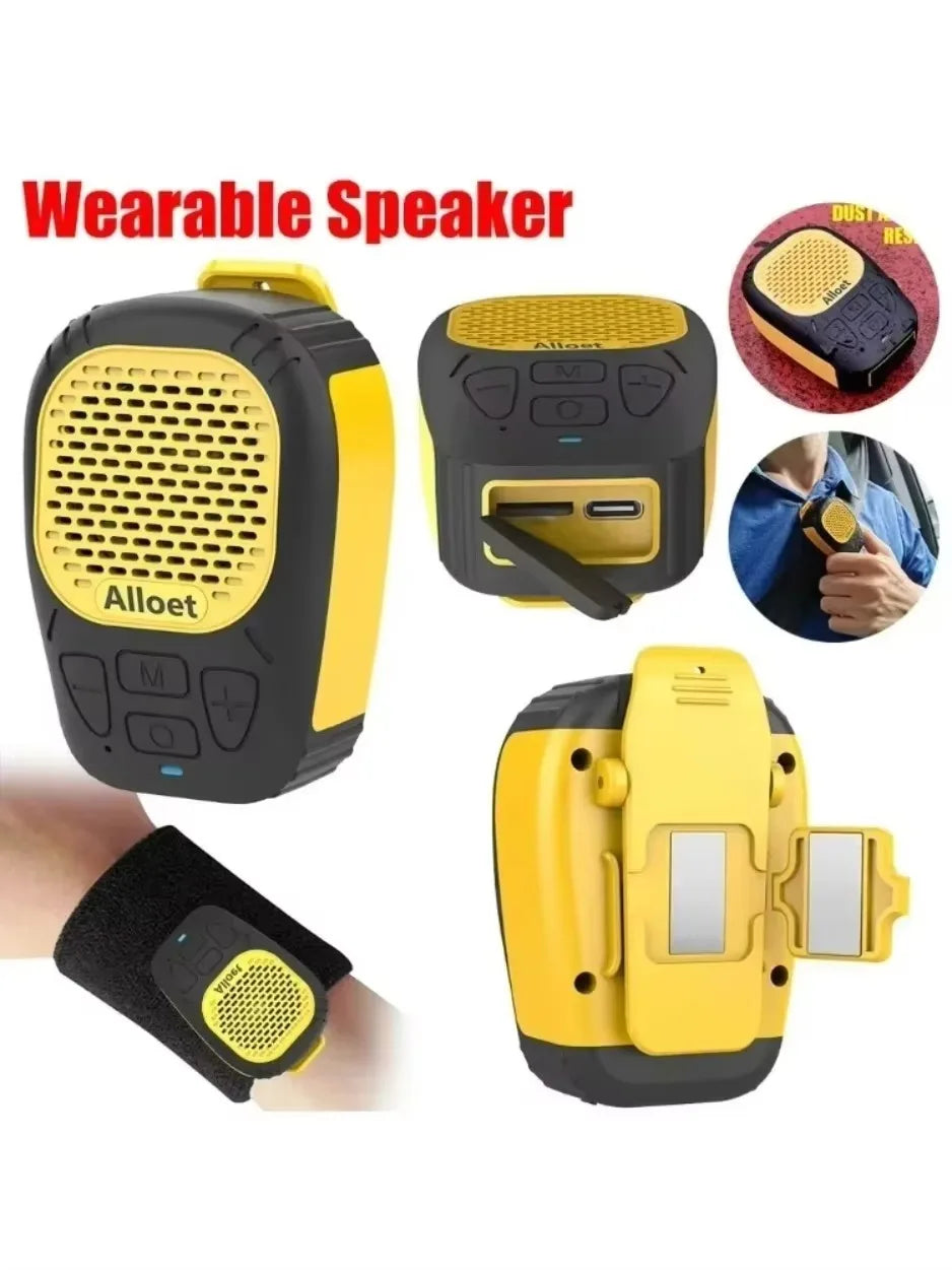 XICKU Wearable Bluetooth Speaker Magnetic Clip-On Wireless Waterproof Portable Sound Strap for Hands-Free Music Calls‌