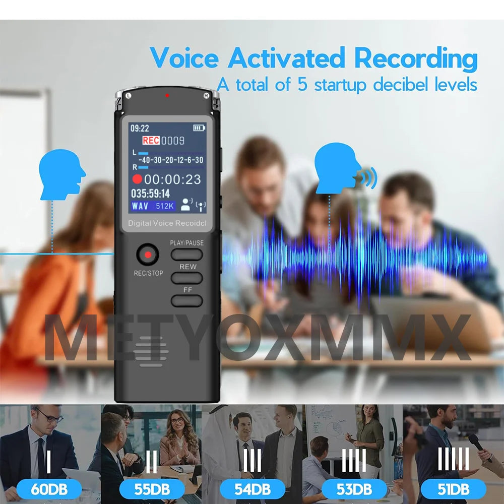Voice Recorder - Voice Activated Recorder with Earphone & USB Charge Cable, Digital Voice Recorder with Playback for Lectures & - THOOBO!