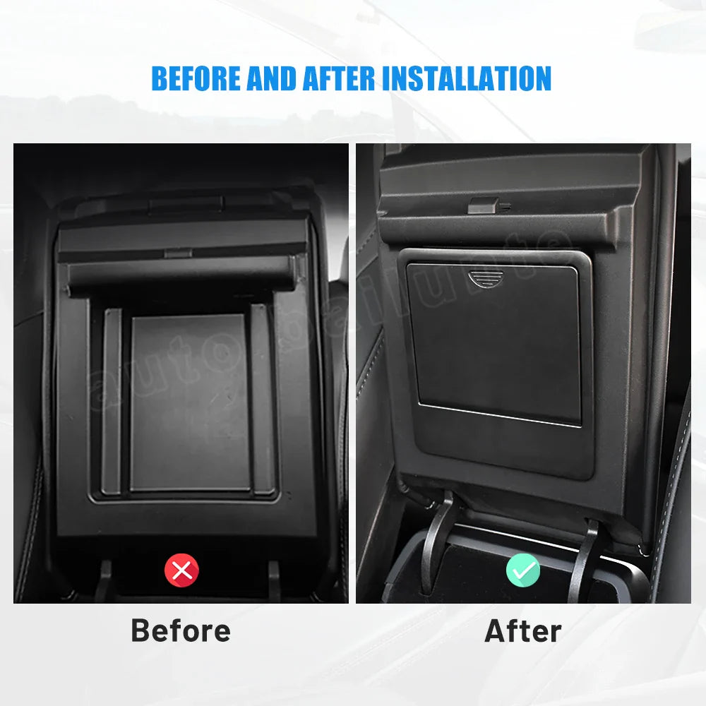 For Tesla Model 3 Y 2017 - 2022 2023 Center Console Organizer Armrest Hidden Storage Box Car Accessory Auto Armrest Holder Box