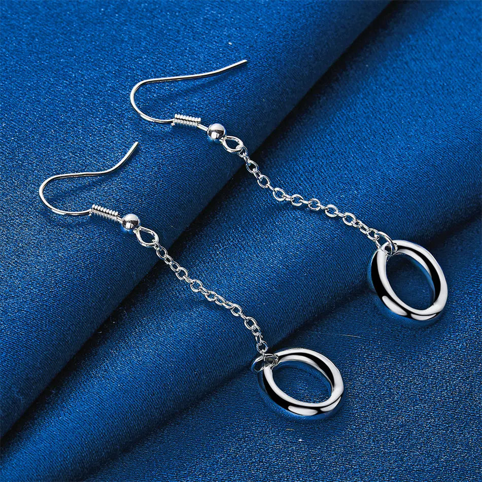 Starlight Halo 925 Sterling Round Drop Earrings | Bridal-Ready Shine For Effortless Glam ✨