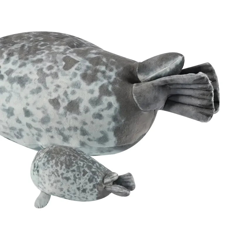 Mother & Baby Seal Plush Toy Set – Soft Zipper Seal Doll Gift