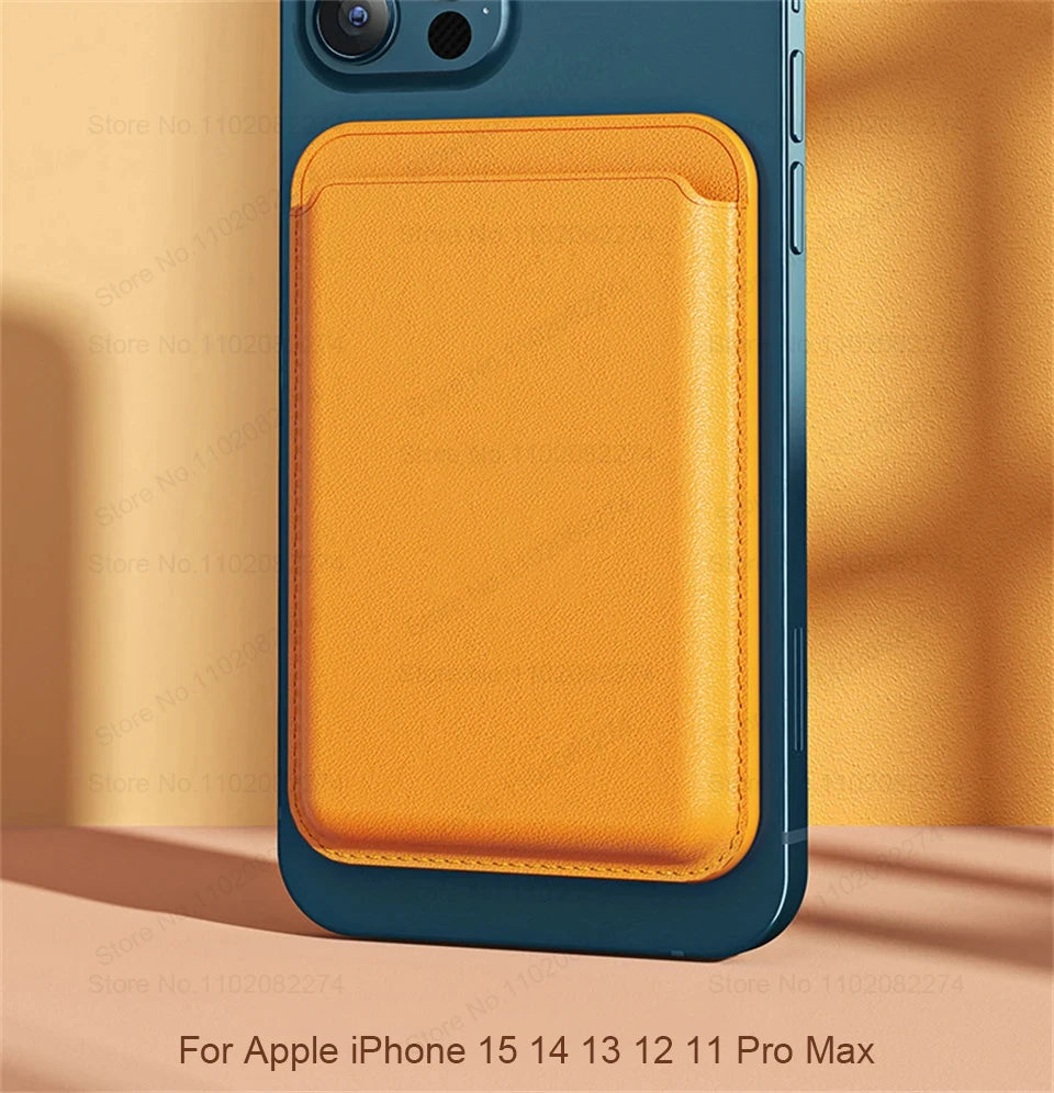 For Magsafe Leather Wallet Case Compatible For Apple iPhone 15 12 13 Pro Max Plus Fashion Magnetic Card Holder Cover Accessories - THOOBO!