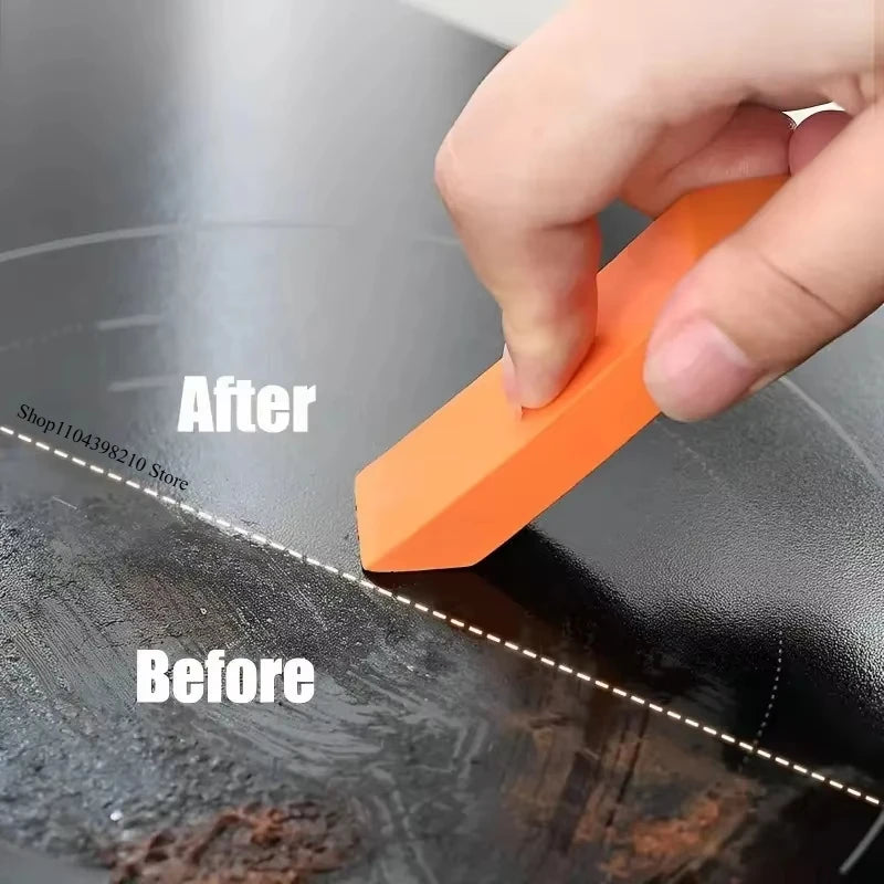 Grime Slayer Pro – Eco Rubber Rust Eraser for Kitchen Faucets & Limescale | Magic Orange Scrub Brick for Stainless Steel & More - THOOBO!