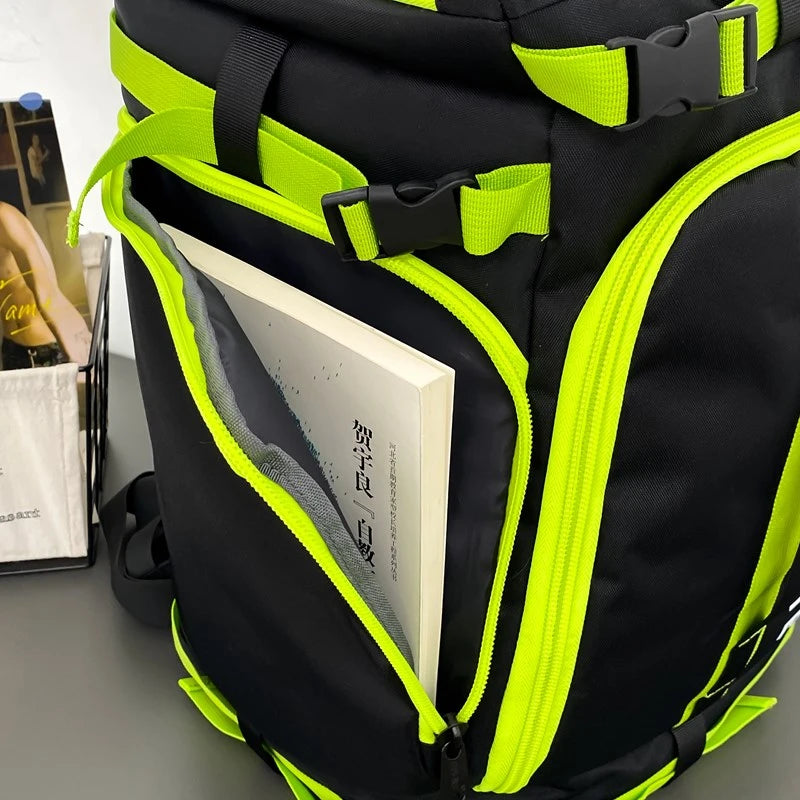 PatchVibe Titan — 75L Waterproof Gym & Travel Backpack w/ Shoe Garage + Laptop Vault