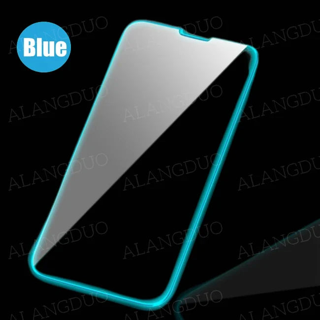 Luminous Tempered Glass For iPhone 13 Pro Max Screen Protector Glowing Protective Glass For iPhone 15 16 Pro Max 13 Mini Glass