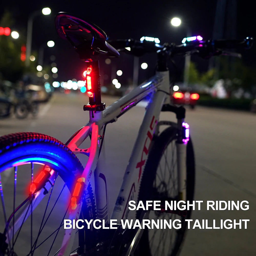 USB Rechargeable Bike Light Taillight Easy to Install 3 Modes Bicycle Light Accessories for the Bicycle - THOOBO!