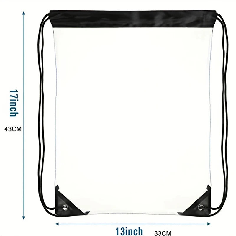 Crystal Coast Carry — Transparent Drawstring Beach & Gym Backpack (PVC, Lightweight, Happy-Vibes Capacity)